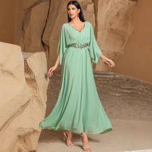 Bescheidenes Kleid für Frauen Jalabiya Vestidos Eid Muslimischen Abayas Diamanten Ramadan Marokko Dubai Kleider Islam Arabischen Lange Robe Kaftan