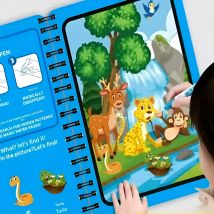 Magisches Wassermalbuch Montessori-Spielzeug Wiederverwendbares Malbuch Magisches Wasserzeichenbuch Sensorische Früherziehung für Kinder