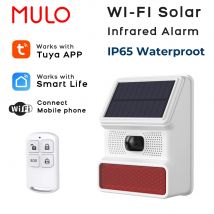 IP65 Solar-WiFi-Infrarot-Bewegungsmelder-Alarm für die Sicherheit zu Hause im Freien – wasserdicht mit Fernalarmsystem zur App-Steuerung des Telefons