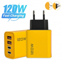 120 W PD USB Ladegerät Schnelle Lade Typ C Handy Adapter Für iPhone 15 Pro Samsung Quick Charge 3,0 EU/Us-stecker Wand Ladegerät