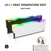 CX FUTRUE Wärmeableitungsweste, geeignet für die Wärmeableitung des Speichermoduls und ARGB-Lichteffekt. Schwarz und Weiß.