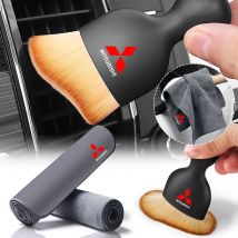 Car Interior Cleaning Soft Brush With Car Wash Towel Microfiber Cleaning Rag Cloth For Mitsubishi Pajero Outlander XL Montero