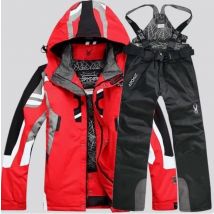 Traje de esquí para snowboard y monopatín al aire libre, traje de algodón muy cálido, traje de algodón impermeable para montañismo, traje y pantalones para hombre.