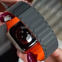 Magnetisch für Apple Watch Band 42 mm 44 mm 40 mm 45 mm 49 mm 46 mm 38 mm Gliederarmband Correa iWatch Serie 11 10 9 8 7 Se3 Ultra3 Armband