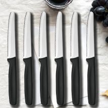 Edelstahl-Zahntemesser für Obst, runde Spitze, Obst- und Gemüseschälmesser, Küche, Backen, Toast, gezahnte Brotmesser