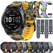Pasek silikonowy Quickfit do zegarka Garmin Fenix 7X 7 Pro Solar 6 6X Pro 3HR Sapphire Wrist Band Bracelet 26mm 22mm EPIX Enduro 2