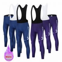 Movistar Neue männer Winter Radfahren Hosen Pro Team Schwarz Thermische Fleece Lange Trägerhose Mtb Fahrrad Racing Bib Outdoor Jogginghose