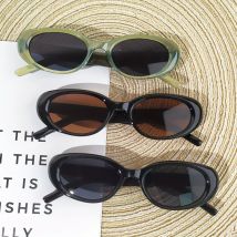 Vintage ovale Mode-Sonnenbrille für Damen, weiblich, cool, sexy Vintage, kleine Brille, für Party, Urlaub, Wandern