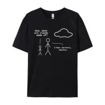 Papa, was sind Wolken aus lustigen Linux-Programmierer drucken T-Shirt Sommer/Herbst Baumwolle Erwachsenen Top T-Shirts Casual Print Tops T-Shirts