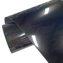 Premium Gloss Rainbow Sparkle Black Metallic Vinyl Wrap Film DIY selbstklebende Aufkleber Automotive Car Wrapping Folie