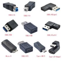 USB C Female To USB2.0 USB3.0 B Printer MicroB Male Adapter Charger Converter Type-C 3.1 Adapter for Moble Phone