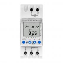 ManHua MT812L Temporizzatore astronomico 1 canale 7 giorni Interruttore orario digitale LCD su guida DIN