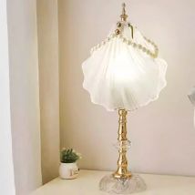 Sun Moon Bay Modern Light Luxury Crystal Bedroom Bedhead Desk Lamp French Cream Style Premium Night Light