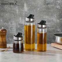 KEMORELA 1/3PCS Ölflasche Olivenöl Glas Lecythus Spender Tropffreie automatische Öffnung und Schließen Gewürzflasche Flasche
