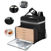Pizza-Liefertasche, 48 l, einfach zu verwendende Handtasche aus Oxford-Stoff für Outdoor-Events, Camping, Strand, Lieferung, Fahrrad, Picknick, Partys, Catering
