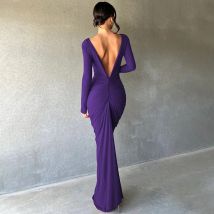 2023 frühling Reversible Halter Abendkleid Elegante Langarm Prominente Kleid frauen Party Bankett Pailletten, Figurbetontes Kleid