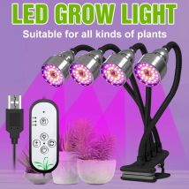 LED Plant Grow Lights Full Spectrum Indoor Growth Box piantine di ortaggi fioritura lampada da coltivazione a frutto temporizzazione Auto On/Off