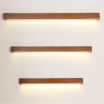 Aplique LED de tira larga, luz de pared, espejo de baño, iluminación de nogal, sala de estar, dormitorio, pasillo, decoración de cabecera, apliques, lámpara de pared