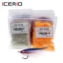 ICERIO Fliegenbinden in mehreren Farben, ultrafeine Eis-Dub-Faser für Nymph Scud Streamer, Fliegenfischen-Bindematerial