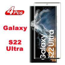 Vetro protettivo per schermo 3D da 1/4 pezzi per Samsung Galaxy S22 Ultra 5G Pellicola in vetro temperato