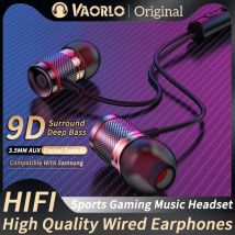 Auriculares de graves pesados HIFI 9D, auriculares con cable estéreo envolvente 7,1 con Chip Digital AUX/tipo C de 3,5 MM con micrófono para Samsung y Android