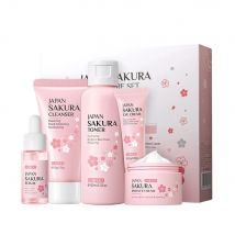 Sakura Hautpflege Set Öl kontrolle Gesichts reiniger pflegende Gesichts serum Gesichts creme verblassen Augenringe Augen creme Gesichts pflege produkte
