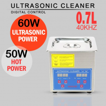 Pulitore ad ultrasuoni riscaldato per gioielli, occhiali, ecc. Capacità di pulizia 0,7 litri Frequenza ad ultrasuoni 40 kHz Dispositivo di pulizia ad ultrasuoni