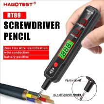 HT89 LED berührungslose Spannungsdetektoranzeige Beruf Smart Teststift Live/Phasendraht Haltepunkt NCV Durchgangsprüfer
