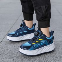 Die neuen Mädchen-Wanderschuhe schrumpft automatisch 4 Schuss Kinder Grundschule Rollschuhe Jungen können die Räder zurückziehen