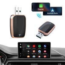 NEUER 2-in-1-Mini-Wireless-Carplay-Adapter und Android-Auto-Wireless-Adapter, verkabelt auf kabelloses Plug-and-Play für 99 % OEM-Autos