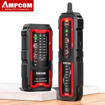 Tester per cavi di rete AMPCOM, ricarica USB, NCV, test su PoE, porta Ethernet lampeggiante, controllo crimpatura, kit tracciatore cavi LAN