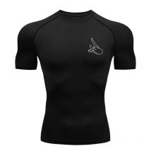 Kurzarm-Kompressionsshirt mit Grafikdruck für Herren, Sommer, sportlich, schnell trocknend, T-Shirts, Tops, Fitnessstudio, Workout, Laufen, Trainings-T-Shirts