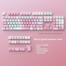 Erdbeer-Sommer-Tastenkappen-Set – MOA-Sublimation, 111-Tasten, komplettes Set für die individuelle Gestaltung mechanischer Tastaturen, DIY-Ersatz
