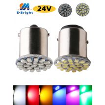 10PCS DC 24V 2406 22SMD Truck Lorry Led Bulbs P21W 1156 BA15S P21/5W BAY15D S25 Indicator Reading Turn Signal Brake Tail Lights