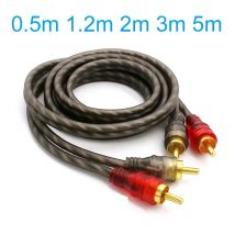 Ofc Audiosignalkabel 2 Stecker auf 2 Stecker Auto-Audio-RCA-Kabelverstärker RCA-Stecker 0,5 m/1,2 m/2 m/3 m/5 m RCA-Drahtkabel für Auto