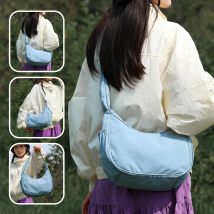 2026 Neues Modell Einzel-Schultertasche für Herren und Damen, Große Canvas-Tasche, Lässige Leichte Sport-Umhängetasche, Trendige Dumpling-Tasche für Wandern, Radfahren und Einkaufen