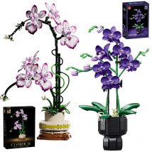 Kreatywny Orchidea Cymbidium Wieczne Kwiaty Roślina Doniczkowa Klocki Konstrukcyjne Symulacja Phalaenopsis DIY Klocki Zabawki Prezent na Walentynki