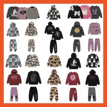 Herbst Winter LMH kinder Kleidung Baby Jungen Fleece Hoodies Jogginghose Anzüge Mädchen Cartoon Sweatshirt Sets Kinder Kleidung 1-13Y