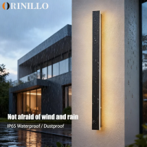 Lámpara de pared larga LED impermeable IP65, lámpara de pared exterior para jardín, villa, porche, patio, iluminación exterior moderna, 110V, 220V