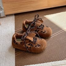 Leoparden-Kinder-Turnschuhe, 2025, Herbst, neue Jungen- und Mädchen-Retro-Freizeit-Sportschuhe für Kinder, Kleinkinder, rutschfeste, bequeme Freizeitschuhe