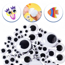 50-500Pcs Selbst-klebe Googly Wiggle Augen 6-30mm Bewegliche Cartoon Tier Augapfel Für DIY Handwerk handgemachte Spielzeug Sammelalbum Accesso