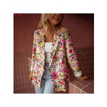 Fall New Arrival Women's Printed Blazer Jacket Stylish Slim-Fit Outerwear Asian Sizes Coat S-XXL