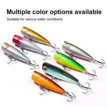 wondersee 7pcs Popper Sets 110mm 13g Surface Walker Popper Bait VIB Long Casting Wobbler Fishing Lure Hard Bait Crank Clearance