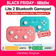 8BitDo Gamepad per Nintendo Switch 2 Controller Lite 2 Controle per Switch Raspberry Pi Android iOS iPadOS tvOS macOS Turtbo