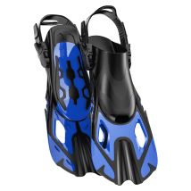 Schnorchelflossen, Schwimmflossen, verstellbare Schnallen, Schwimmflossen, kurze Silikon-Tauchschuhe, offener Absatz, Reisegröße, Anfänger