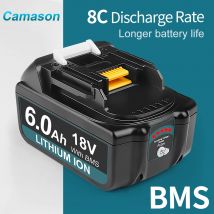 Batteria Camason per Makita 18V Utensili elettrici Accessori di ricambio BL1860 BL1850 18 v Li-ion batterie ricaricabili Caricatore