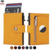 Portafoglio Airtag Porta carte di credito Rfid Portafogli da uomo Trifold Luxury Slim Air Tag Tracker Custodia porta carte minimalista Scelta regali