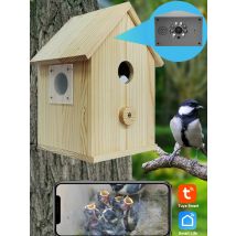 Smart Tuya Bird House 4MP HD WiFi Camera Wireless Birdbox with Night Vision Video Recording SD Card Playback Real Time DIY Gift