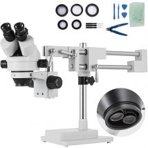 Mikroskop stereoskopowy trójokularowy digitalny SucceBuy 3.5X-90X 360 °   Obrotowy uchwyt kamery z symulowanym ogniskiem, przyłącza laboratoryjne instrumenty optyczne.