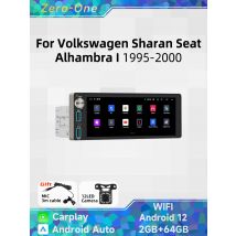 Carplay Autoradio 1 Din Radio Android Car Multimedia for VW Volkswagen Sharan Seat Alhambra 1 I 1995-20006.86" Stereo Head Unit